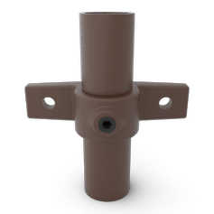 Buiskoppeling Oogdeel dubbele lip - vintage bruin-B / 26,9 mm